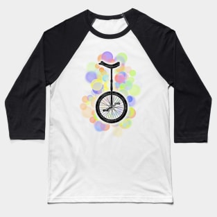 Unicycle Bike Bubbles Baseball T-Shirt